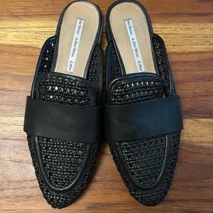 Black woven &other stories flats/ slides/ loafers